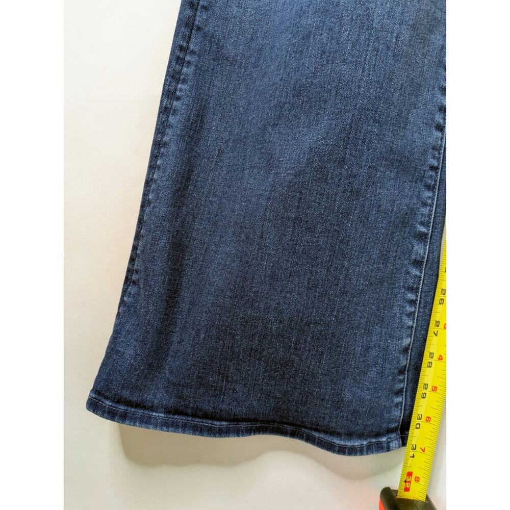 MOTHER Hustler Roller Heel 24 Blue High Rise Wide Leg Clean Hem Full Length 31" - Picture 10 of 15